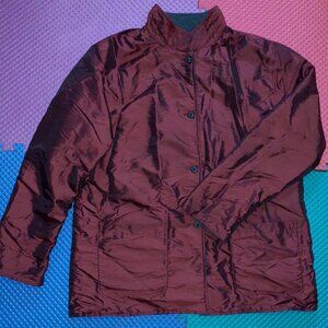 STUDIO WORKS OUTERWEAR Shiny Reversible Jacket, Fleece Lined